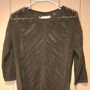 Hunter green sweater 3/4 sleeve